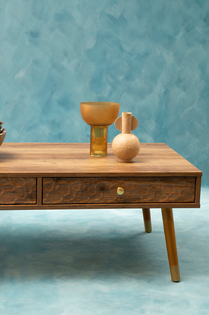 Mayfair Wood Veneer Coffee Table with 2 Drawers
