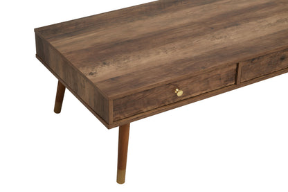 Mayfair Wood Veneer Coffee Table with 2 Drawers