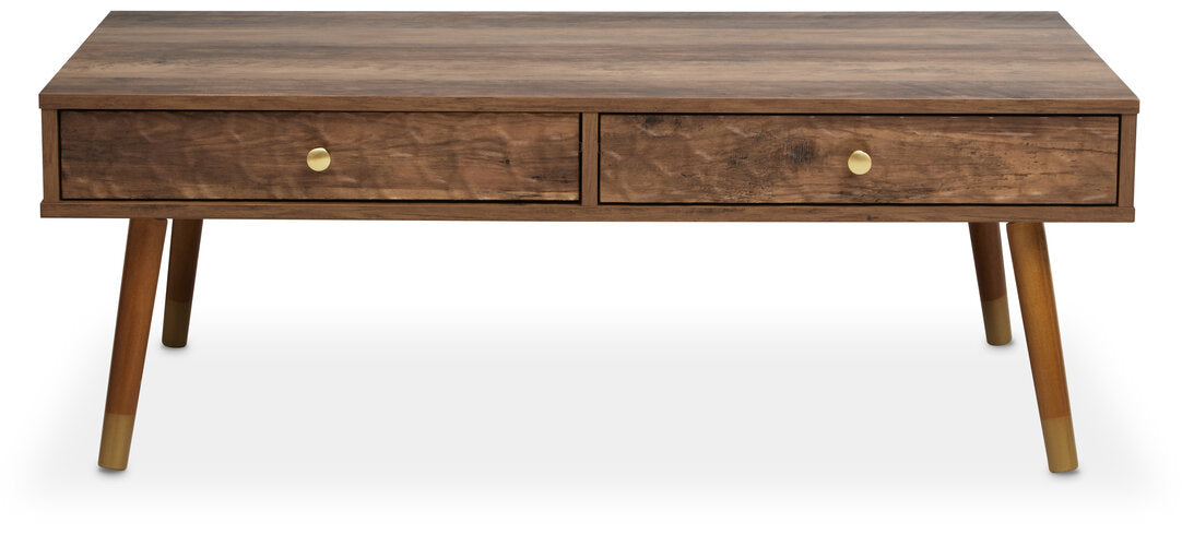 Mayfair Wood Veneer Coffee Table with 2 Drawers