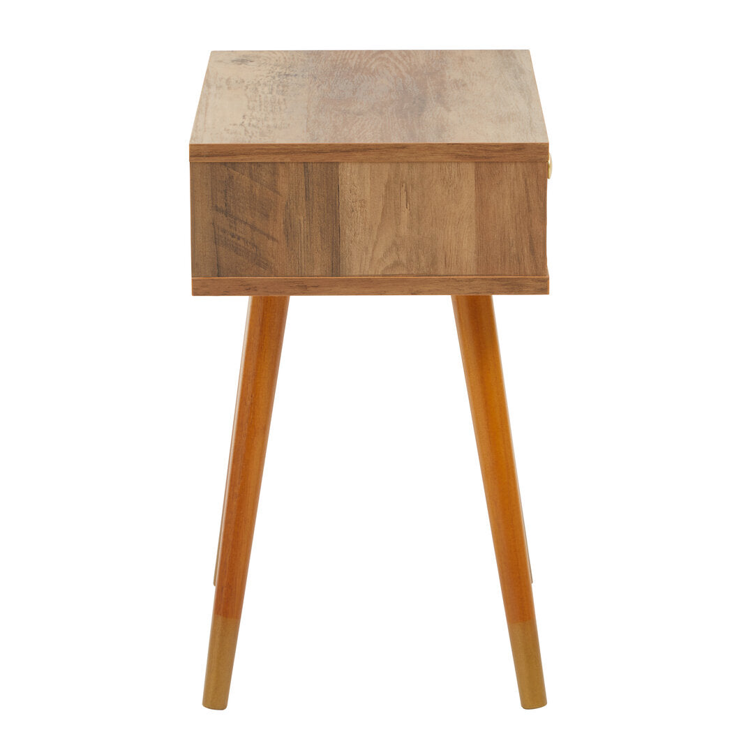 Mayfair Wood Veneer Bedside Table with 1 Drawer