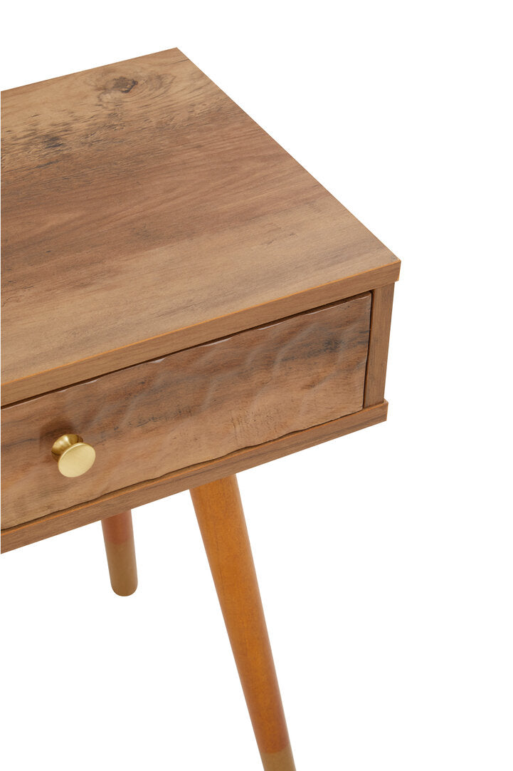 Mayfair Wood Veneer Bedside Table with 1 Drawer