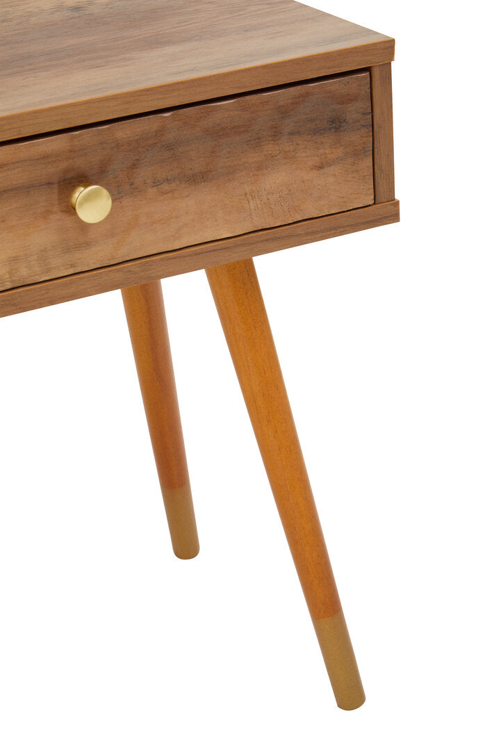 Mayfair Wood Veneer Bedside Table with 1 Drawer