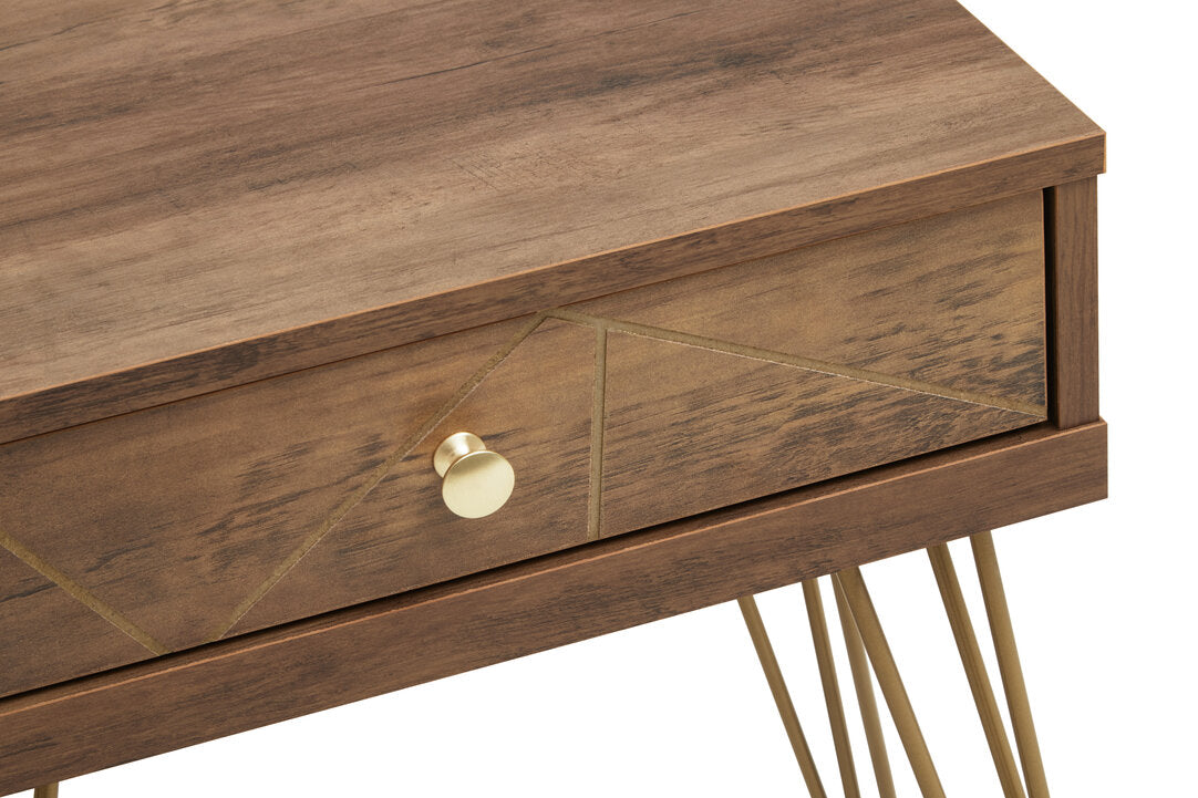 Belgravia 1 Drawer Draw Side Table with Hairpin Legs