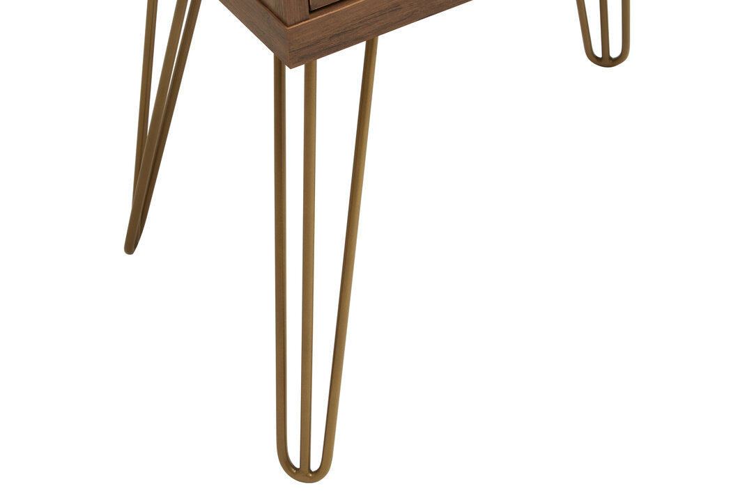 Belgravia 1 Drawer Draw Side Table with Hairpin Legs