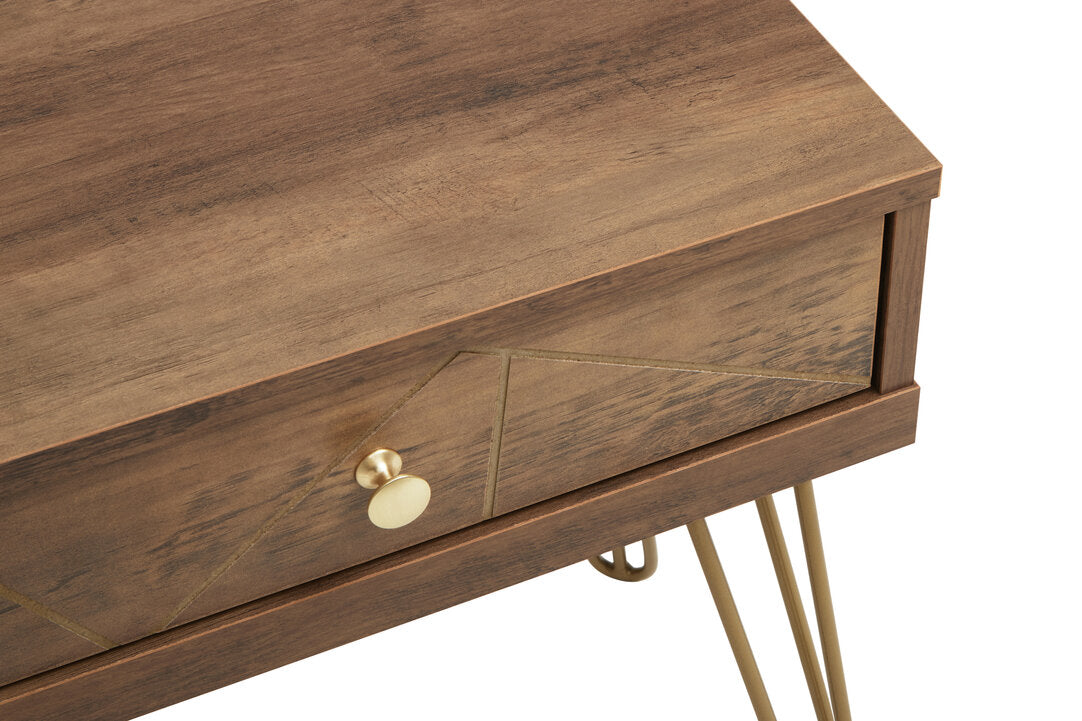 Belgravia 1 Drawer Draw Side Table with Hairpin Legs