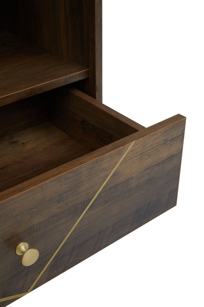 Belgravia 3 Tier Shelving Unit with Drawer