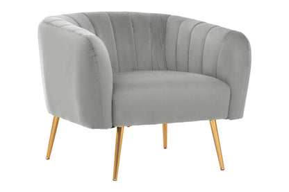 Savoy Grey Velvet Chair