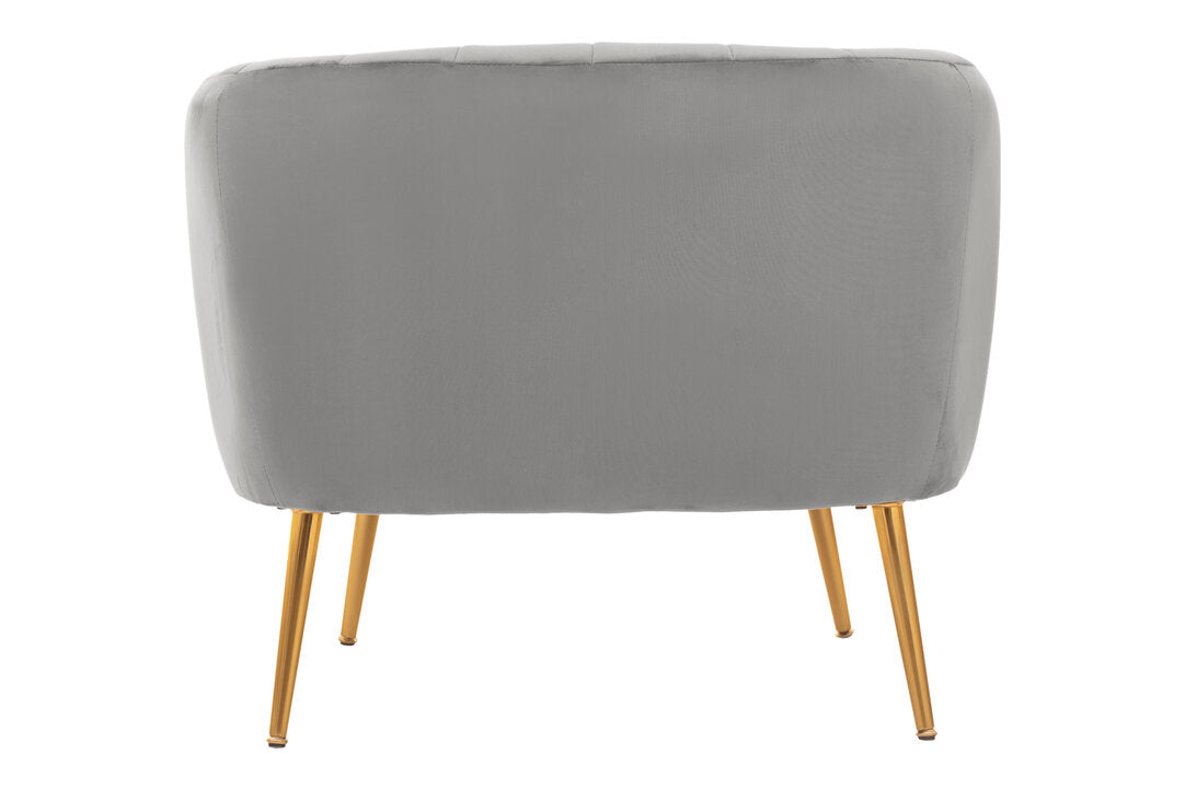 Savoy Grey Velvet Chair