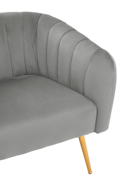 Savoy Grey Velvet Chair