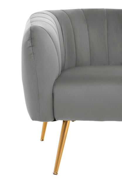 Savoy Grey Velvet Chair