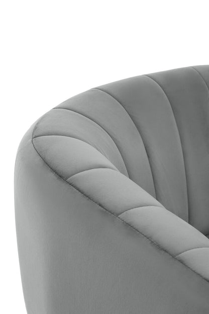 Savoy Grey Velvet Chair