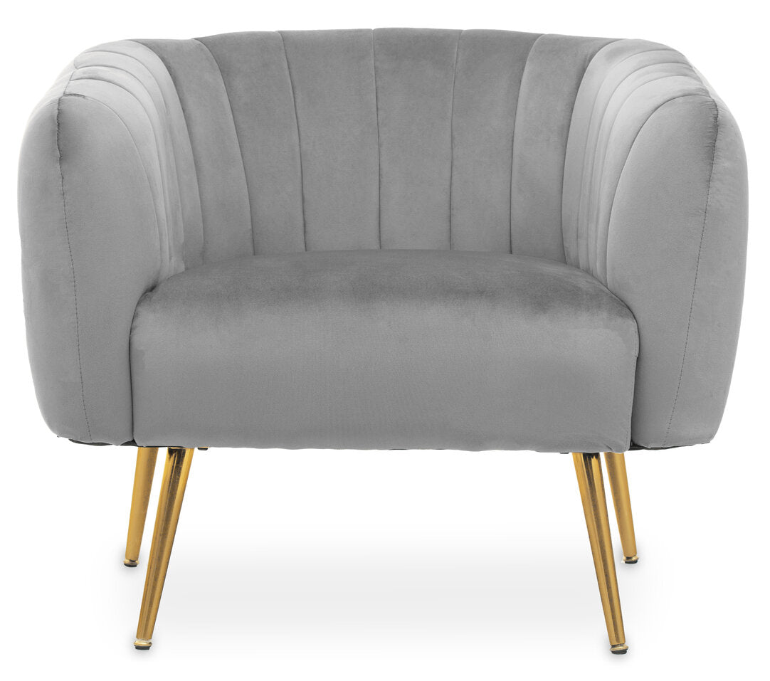 Savoy Grey Velvet Chair