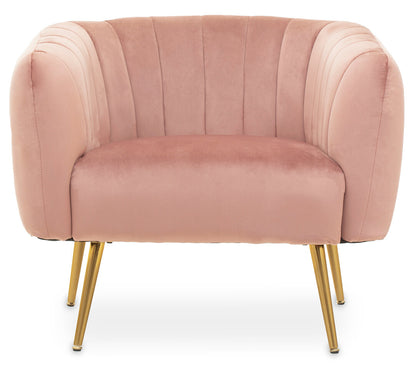 Savoy Pink Velvet Chair