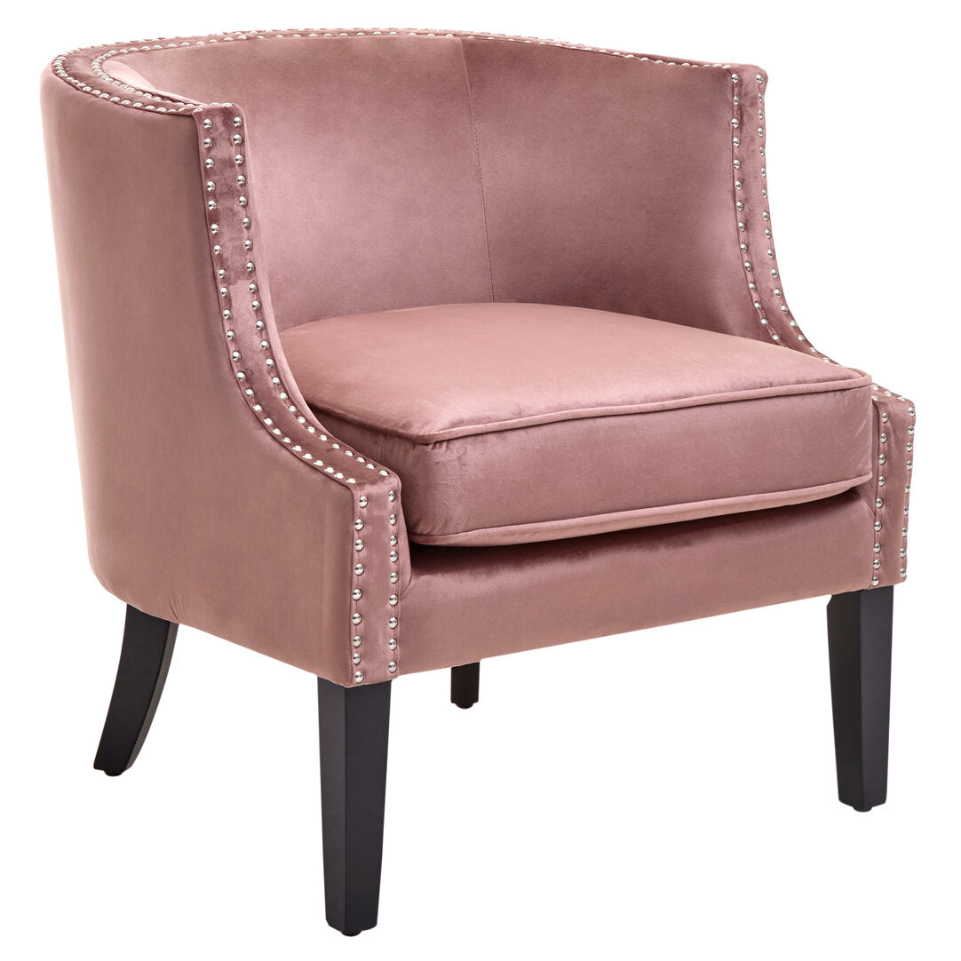 Savoy Pink Velvet Studded Chair