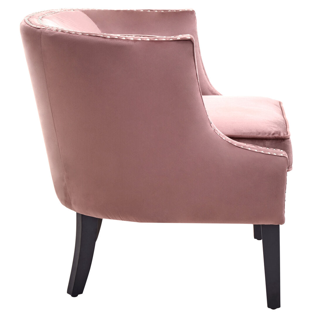 Savoy Pink Velvet Studded Chair
