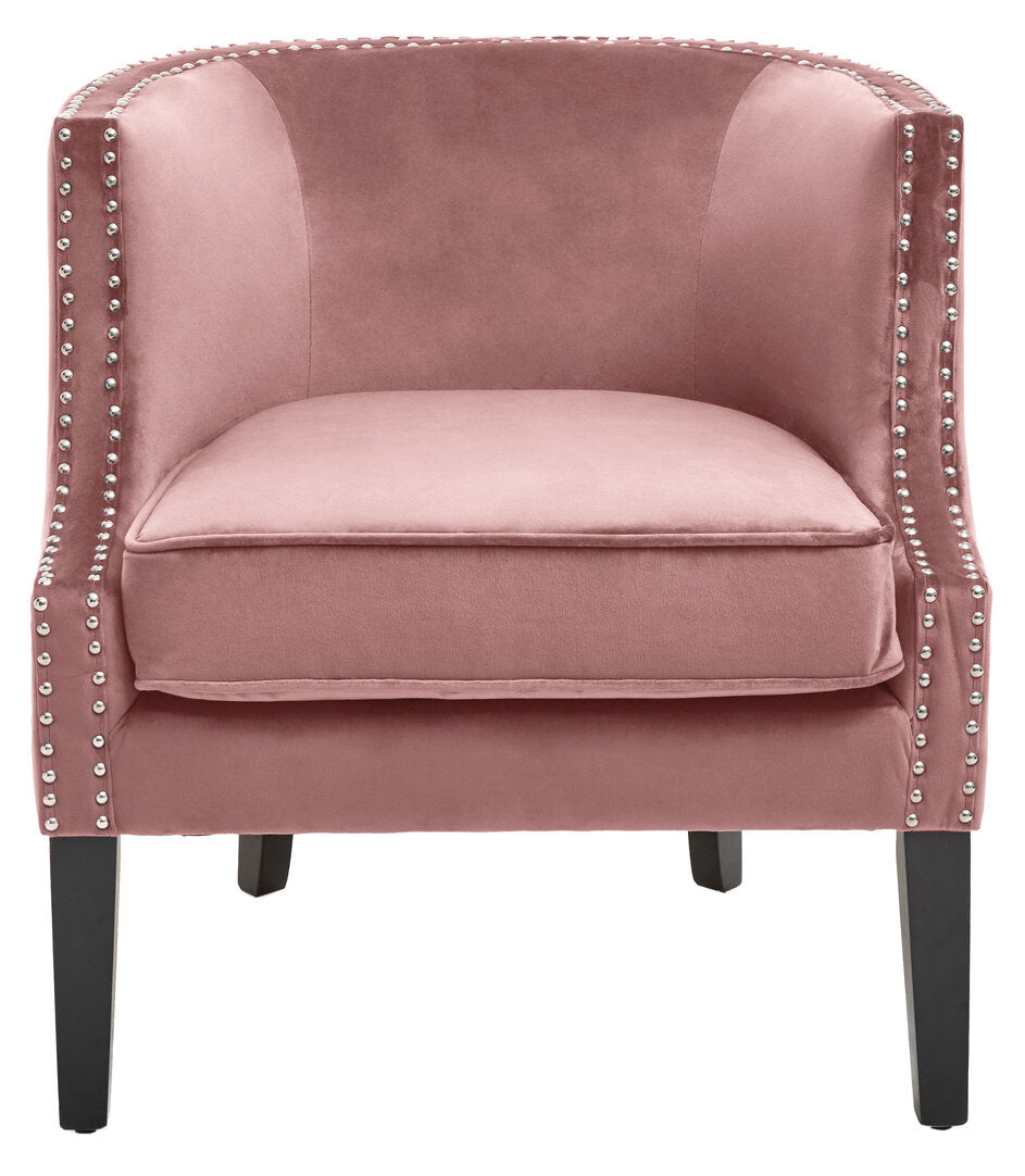 Savoy Pink Velvet Studded Chair