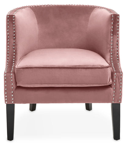 Savoy Pink Velvet Studded Chair