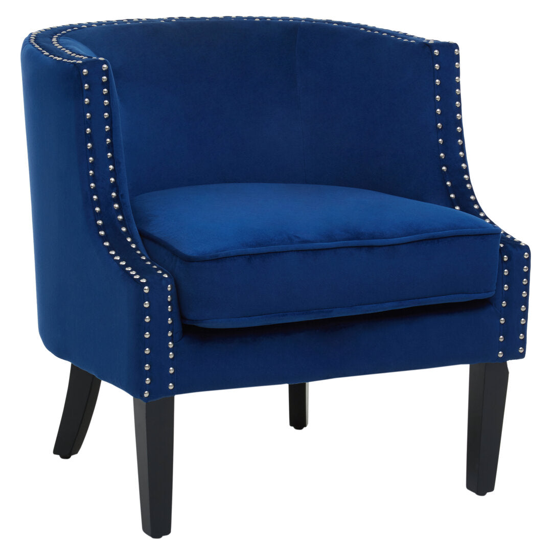 Savoy Blue Velvet Studded Chair