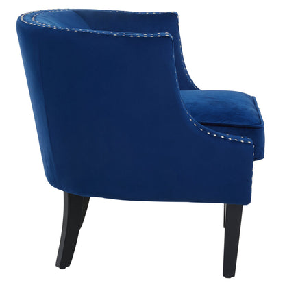 Savoy Blue Velvet Studded Chair