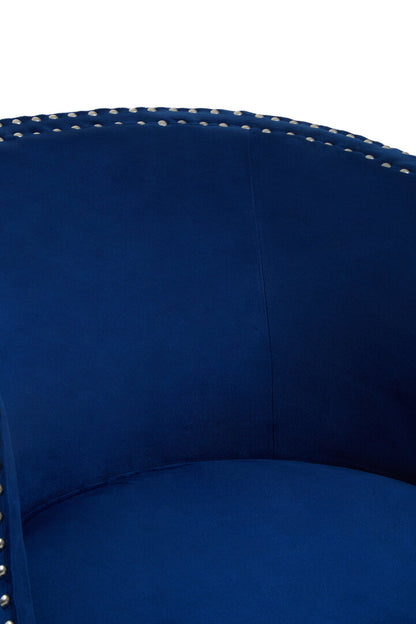 Savoy Blue Velvet Studded Chair