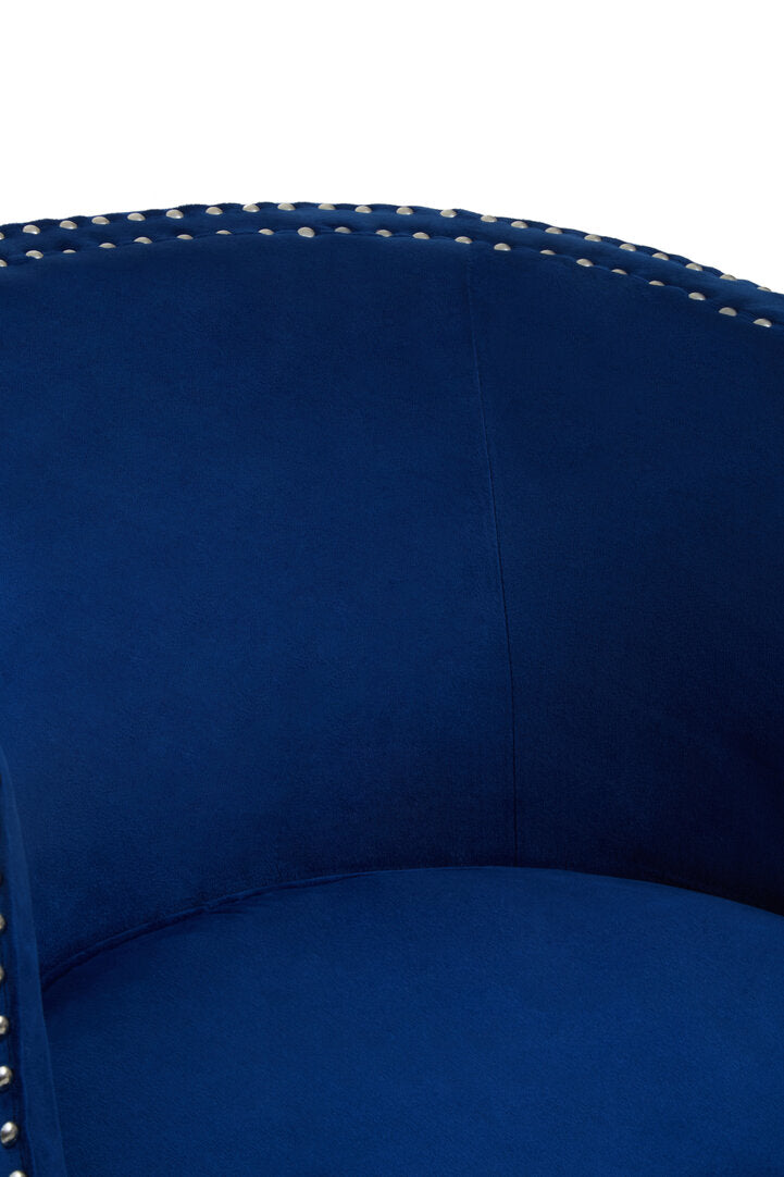 Savoy Blue Velvet Studded Chair