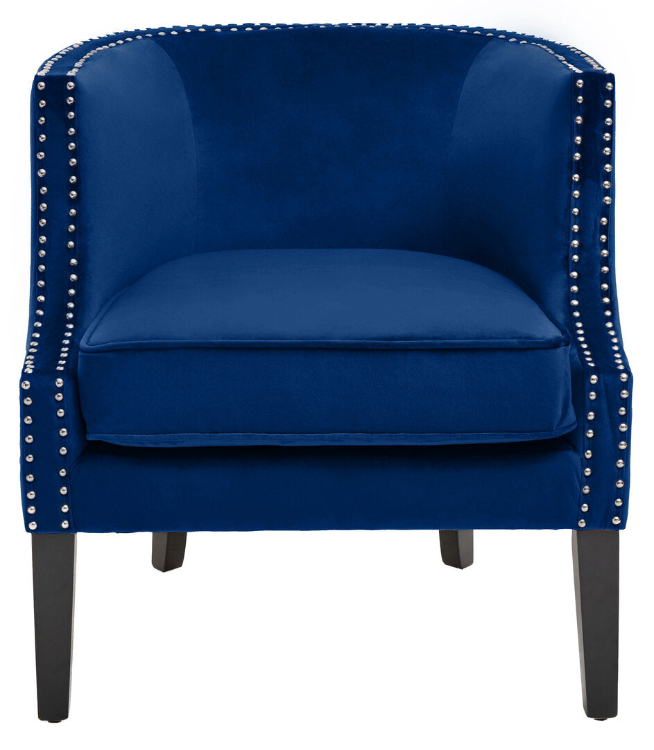 Savoy Blue Velvet Studded Chair
