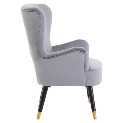 Regent Grey Velvet Cut Out Back Chair