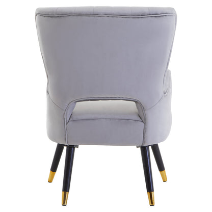 Regent Grey Velvet Cut Out Back Chair