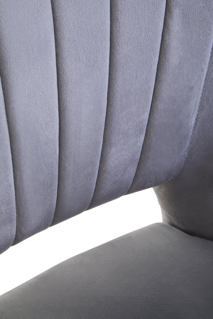 Regent Grey Velvet Cut Out Back Chair