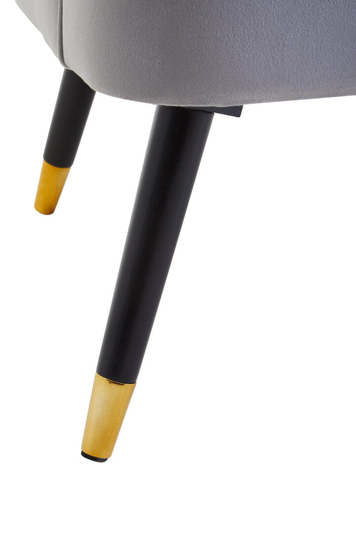 Regent Grey Velvet Tufted Chair