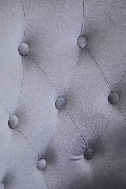 Regent Grey Velvet Tufted Chair