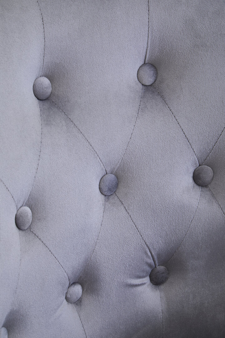 Regent Grey Velvet Tufted Chair