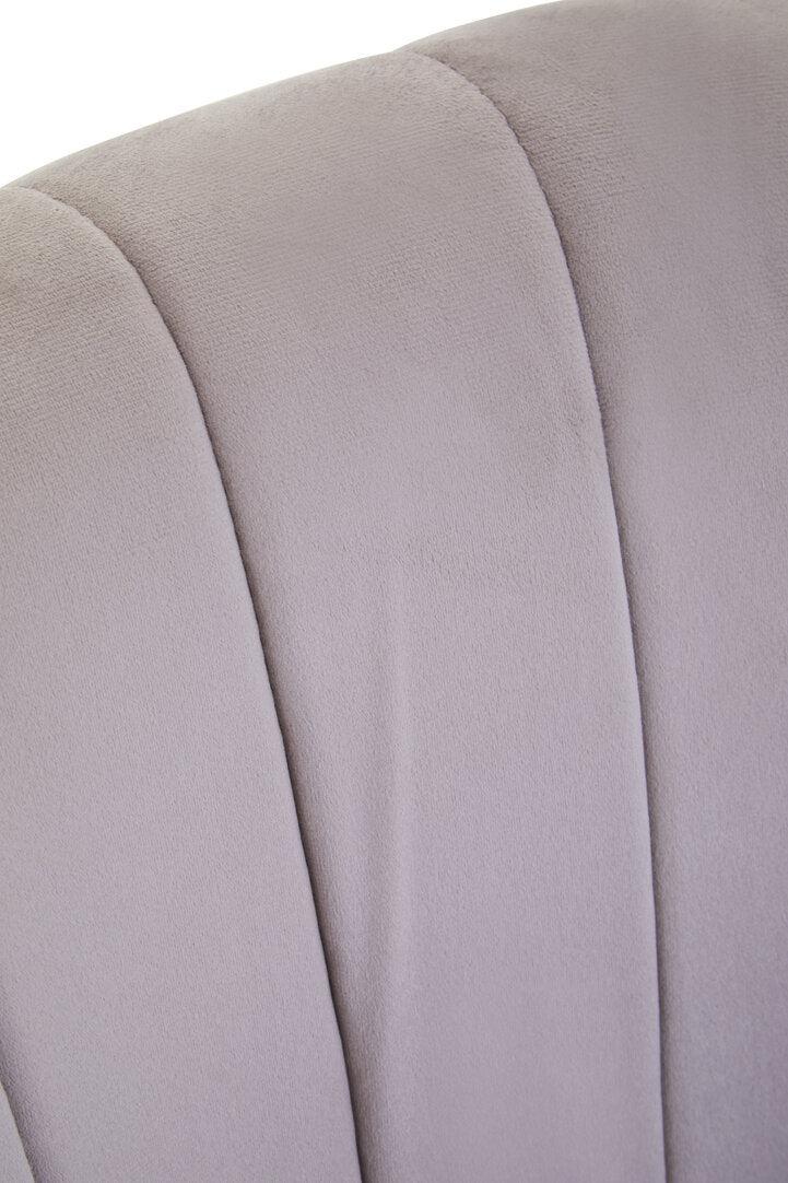 Regent Mink Velvet Accent Chair With Black Legs