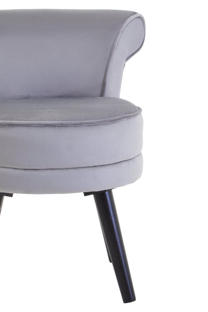 Verona Loretta Grey Velvet Chair