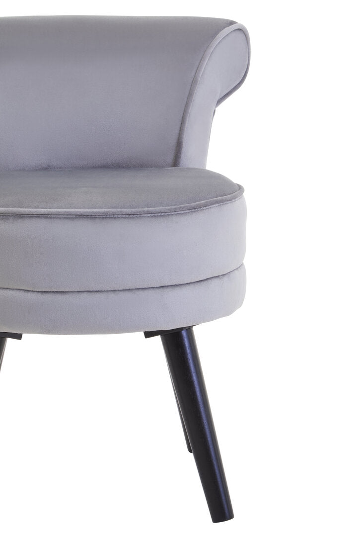 Verona Loretta Grey Velvet Chair