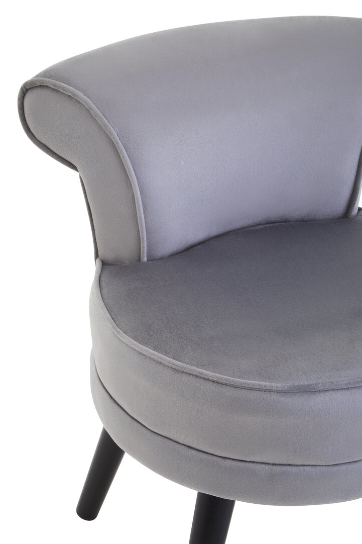 Verona Loretta Grey Velvet Chair