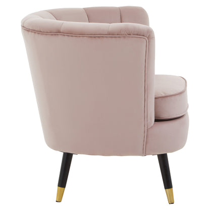 Regent Dusky Pink Velvet Shell Accent Chair