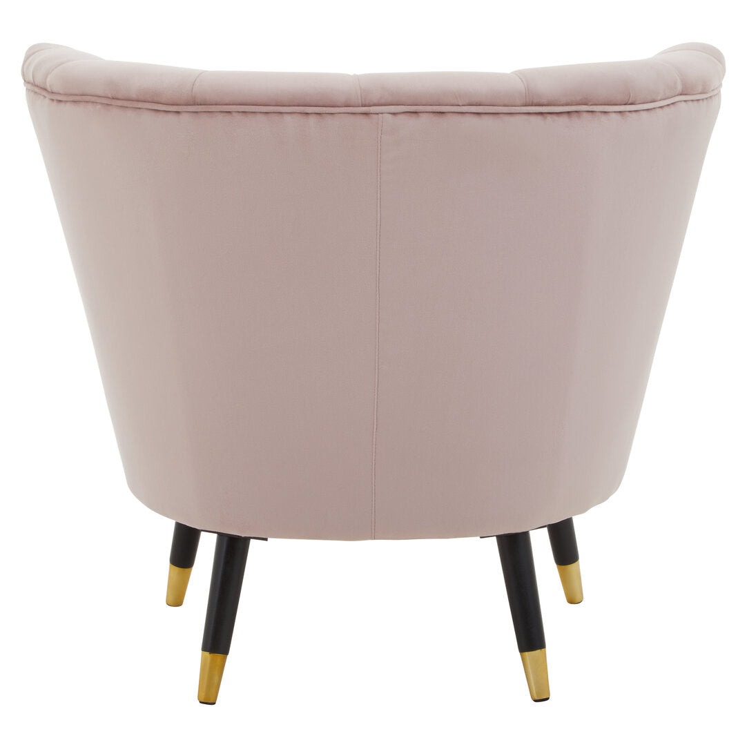 Regent Dusky Pink Velvet Shell Accent Chair
