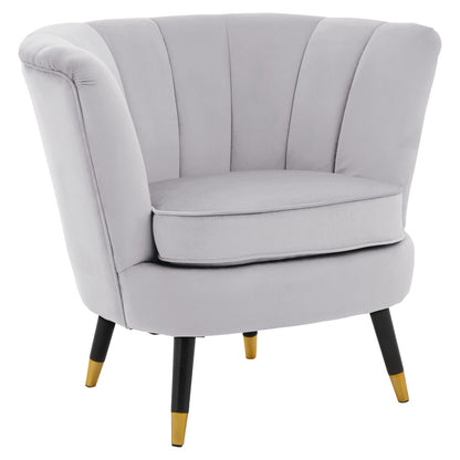 Regent Grey Velvet Shell Accent Chair