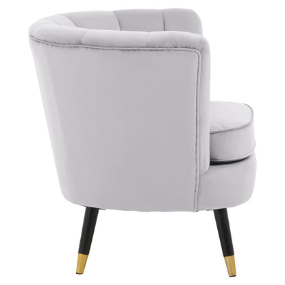 Regent Grey Velvet Shell Accent Chair