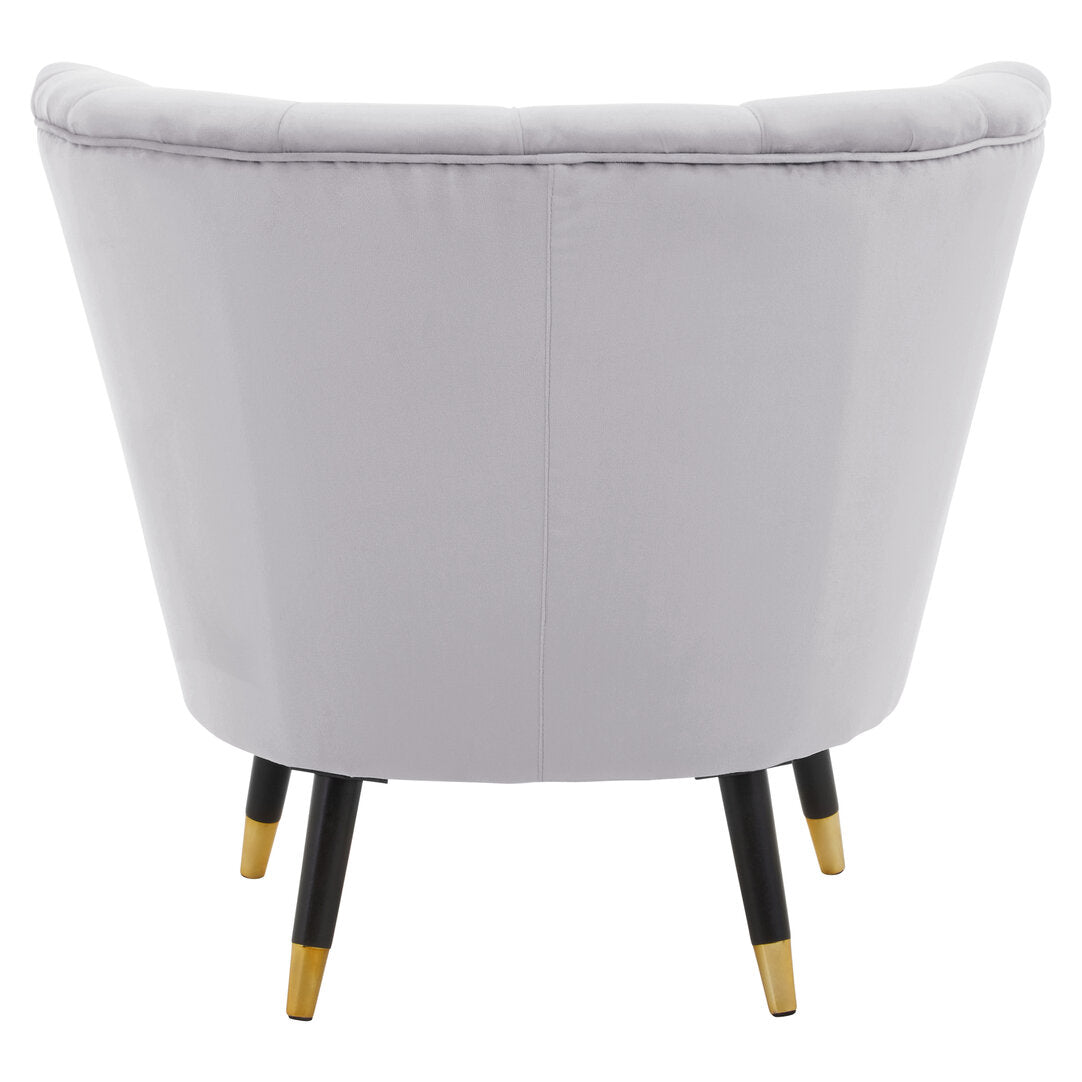 Regent Grey Velvet Shell Accent Chair