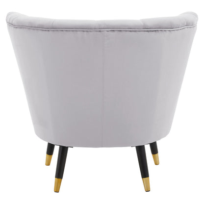 Regent Grey Velvet Shell Accent Chair