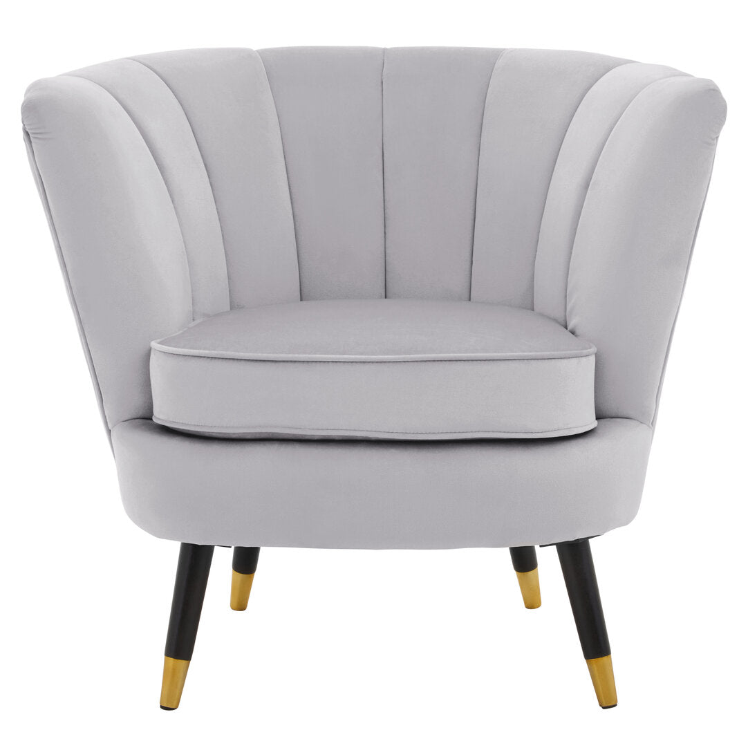 Regent Grey Velvet Shell Accent Chair
