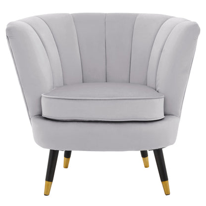 Regent Grey Velvet Shell Accent Chair