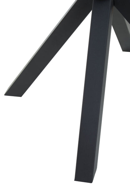 Sorrento Round Dining Table With Black Metal Legs