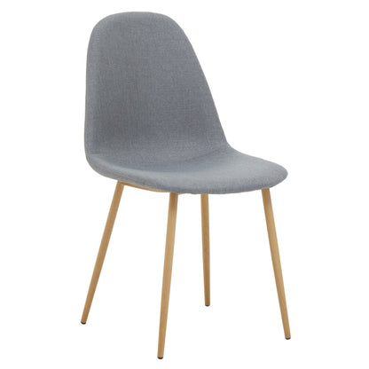 Sorrento Grey Dining Chair With Wood Effect Legs