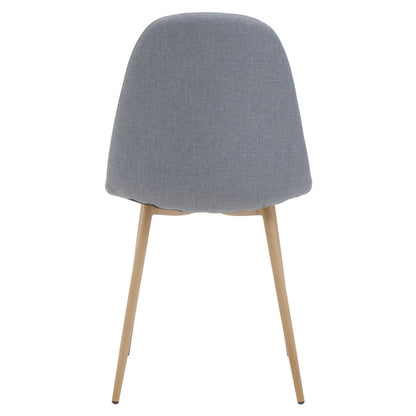 Sorrento Grey Dining Chair With Wood Effect Legs