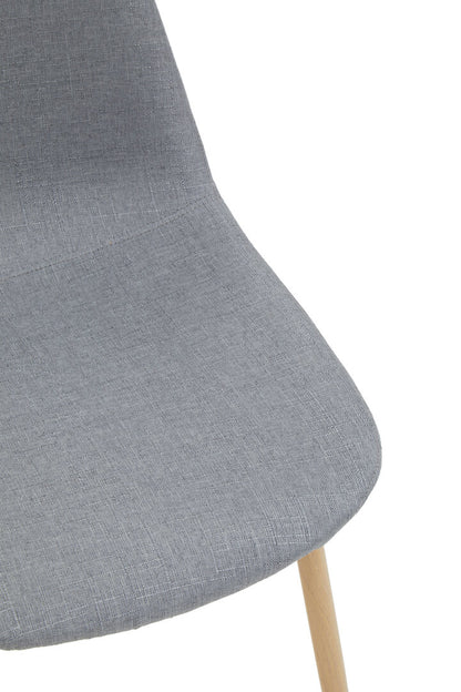Sorrento Grey Dining Chair With Wood Effect Legs