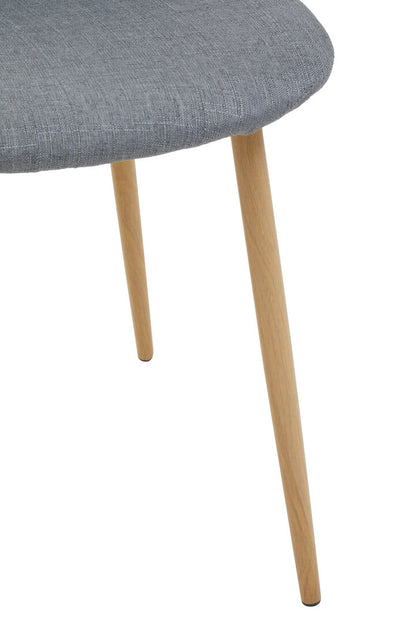 Sorrento Grey Dining Chair With Wood Effect Legs