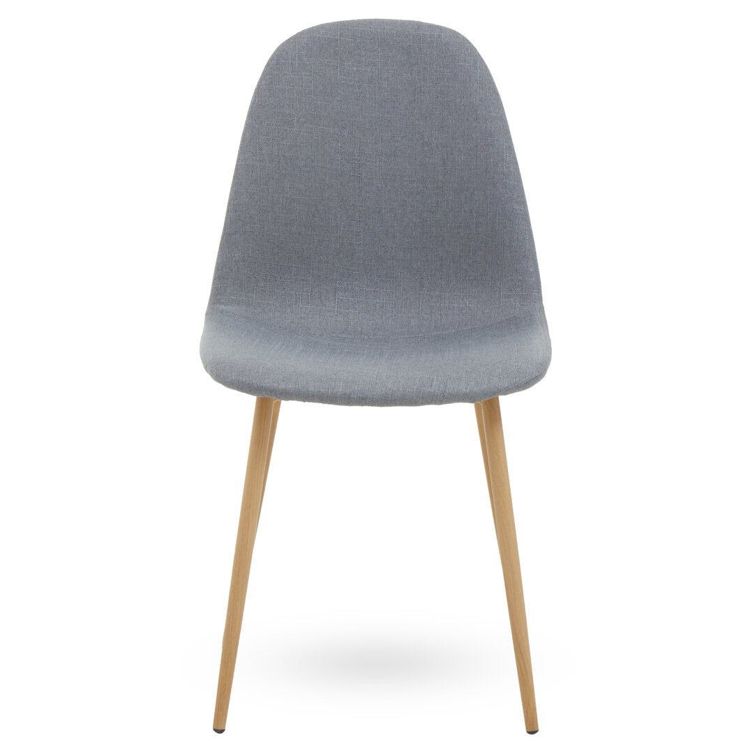 Sorrento Grey Dining Chair With Wood Effect Legs